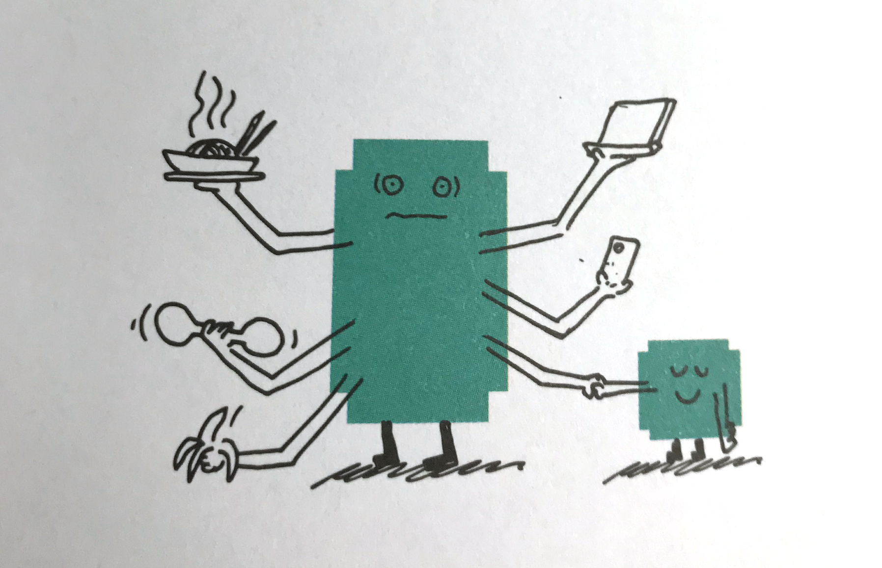 Illustrationer till Judith Wolsts bok: Digital Panik!